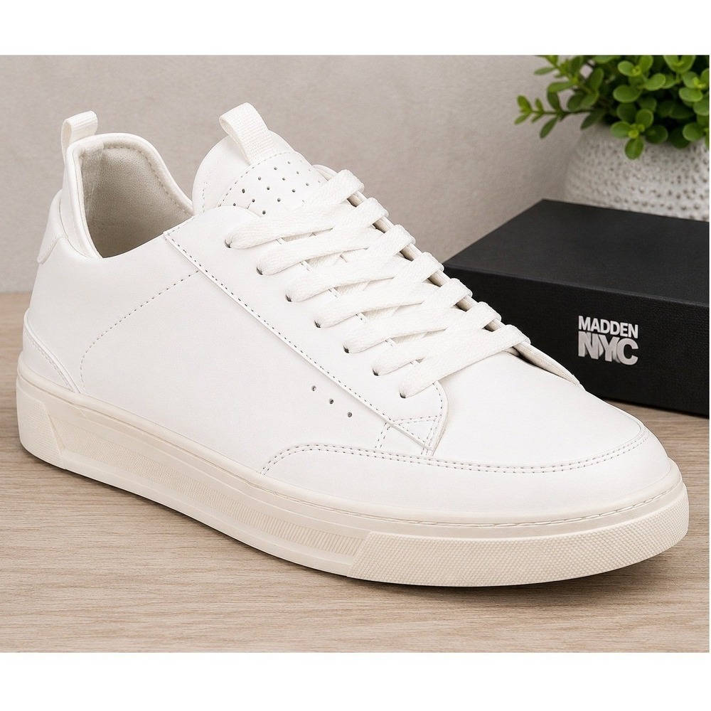 Madden NYC Markk Court Men's White Casual Sneakers Size 12 New NWT